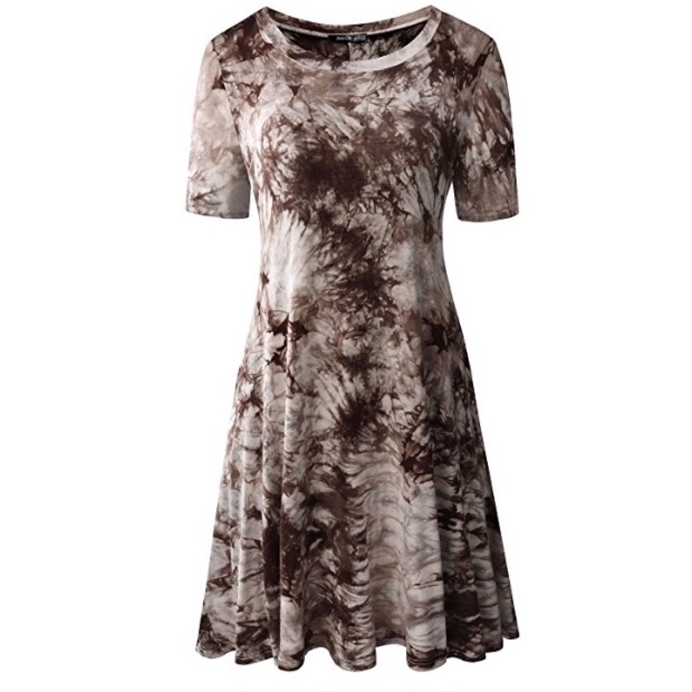 Tie Dye Loose T-Shirt Tunic Dress